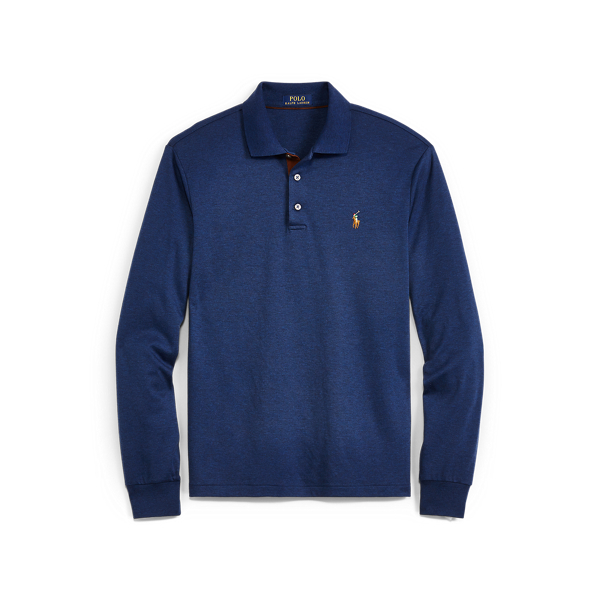 Soft Cotton Long-Sleeve Polo Big & Tall 1