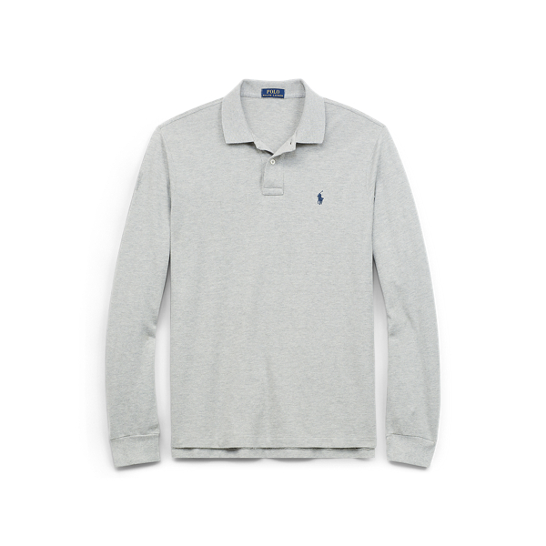 Mesh Polo-shirt met lange mouwen