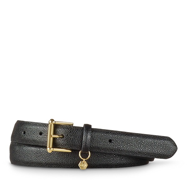 Ceinture en cuir&nbsp;fa&ccedil;on raie
