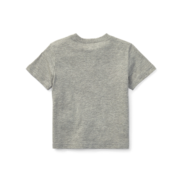 Light Gray Cotton Jersey Crewneck Tee Baby Boy 2
