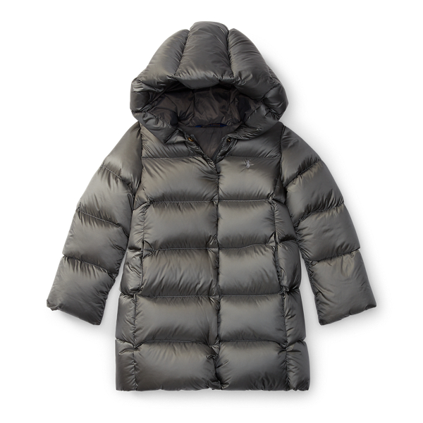 Quilted Hooded Down Coat Girls 2-6x 1