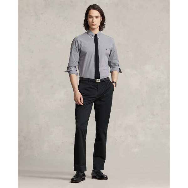 Black polo grey pants best sale