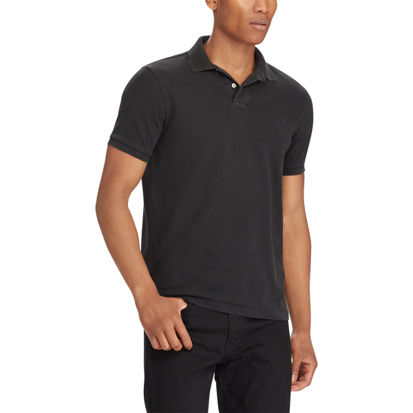 Polo Black Custom Slim Fit Mesh Polo Polo Ralph Lauren 4