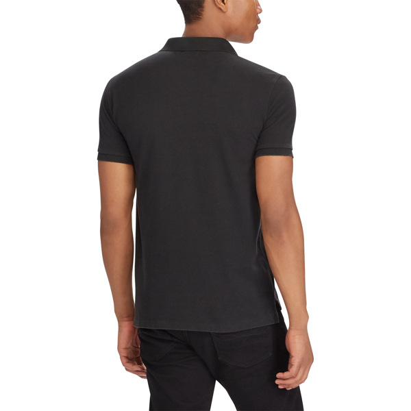 Polo Black Custom Slim Fit Mesh Polo Polo Ralph Lauren 5