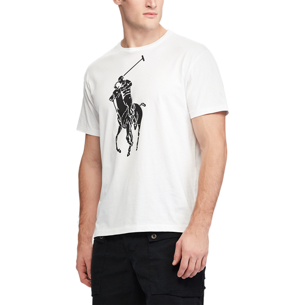 White/Black Classic Fit Cotton T-Shirt Polo Ralph Lauren 3