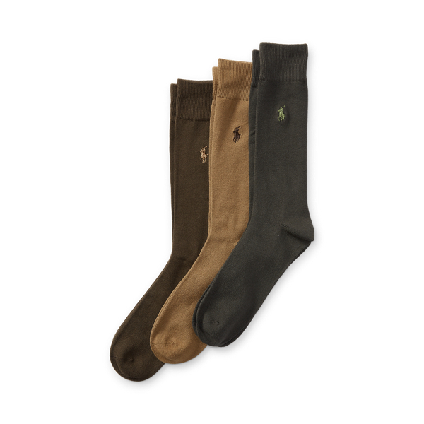 Dark Brown Supersoft Trouser Sock 3-Pack Polo Ralph Lauren 1