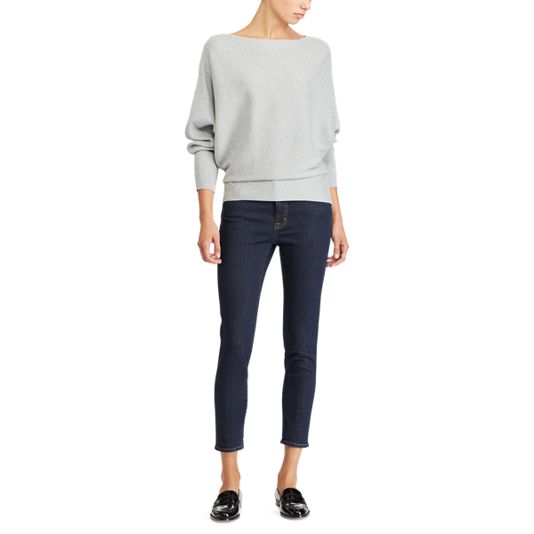 Sterling Grey Heather Cotton-Blend Dolman Sweater Lauren 2