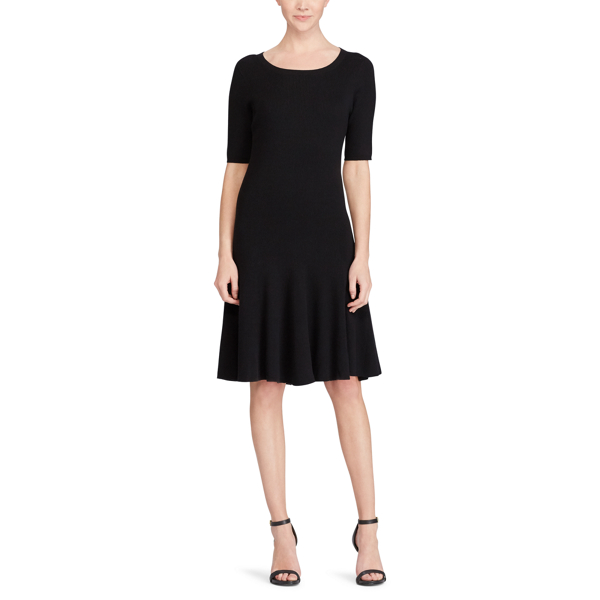 Polo Black Fit-and-Flare Dress Lauren 2