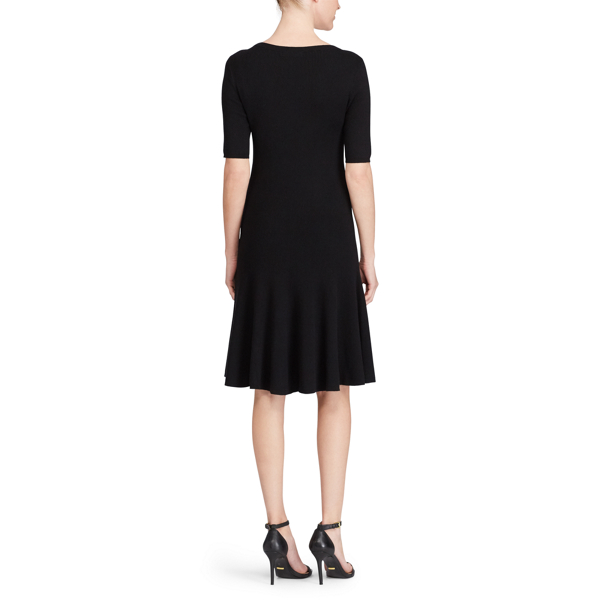 Polo Black Fit-and-Flare Dress Lauren 3