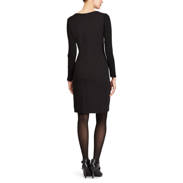 Black-white Two-Tone Knit Dress Lauren 4