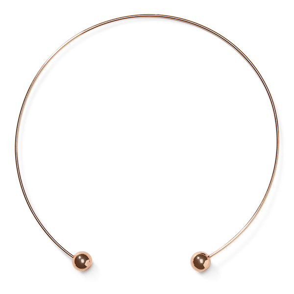 Rose Gold Ball-Wire Open Choker Lauren 1