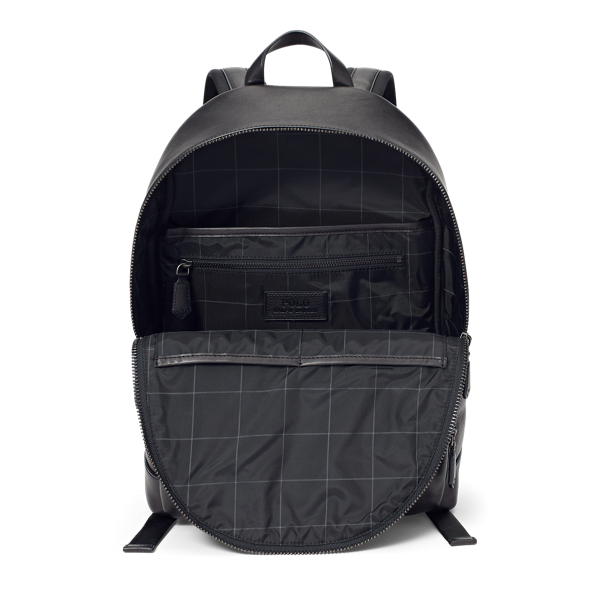 Black Martini Bear Leather Backpack Polo Ralph Lauren 4