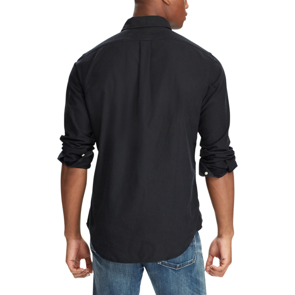 Black Slim Fit Oxford Shirt Polo Ralph Lauren 4