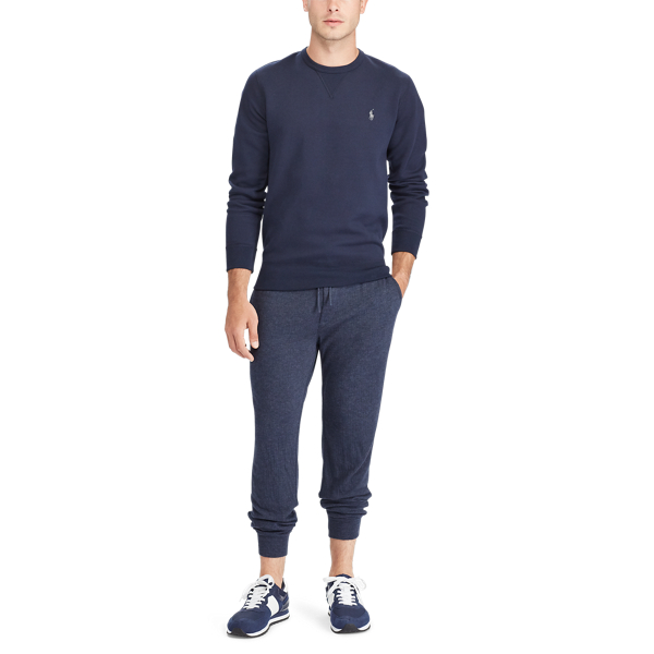 Navy/Windsor Heather Double-Knit Sweatshirt Big & Tall 2