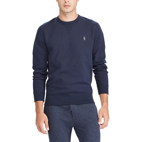 Navy/Windsor Heather Double-Knit Sweatshirt Big & Tall 3