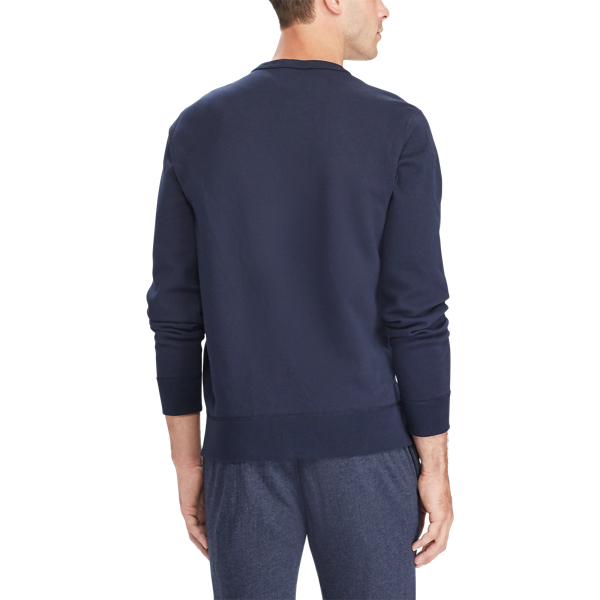 Navy/Windsor Heather Double-Knit Sweatshirt Big & Tall 4