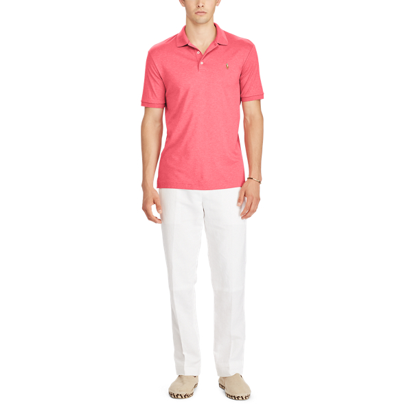 Salmon Heather Classic Fit Soft-Touch Polo Big & Tall 2
