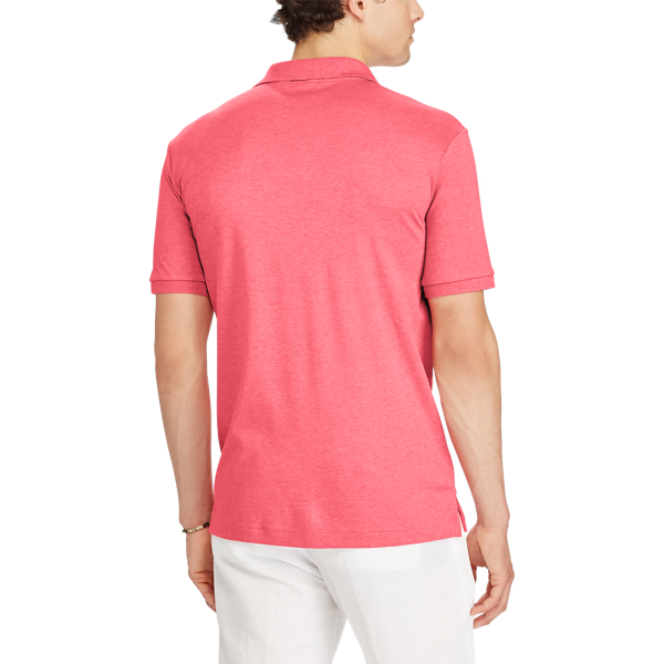 Salmon Heather Classic Fit Soft-Touch Polo Big & Tall 4