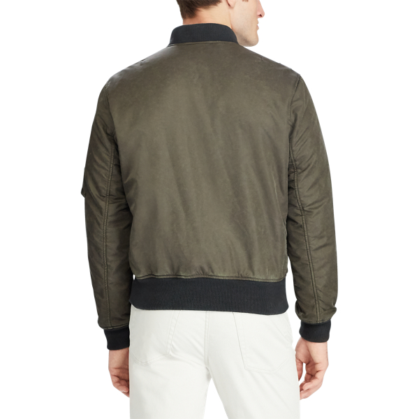 Loden Grey Twill Bomber Jacket Polo Ralph Lauren 5