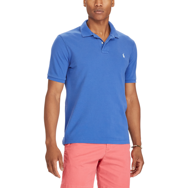 Provincetown Blue Custom Slim Fit Mesh Polo Polo Ralph Lauren 3