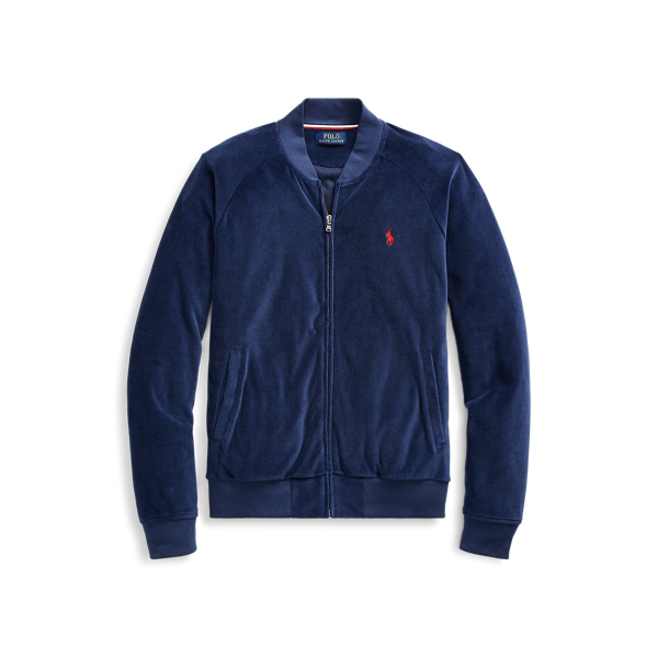 Cotton Blend Velour Jacket Ralph Lauren UK