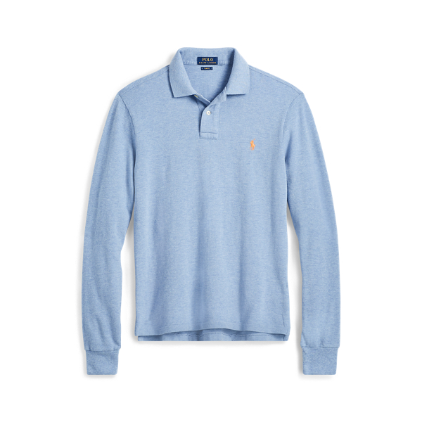 Slim fit mesh Polo-shirt met lange mouw Polo Ralph Lauren in 1