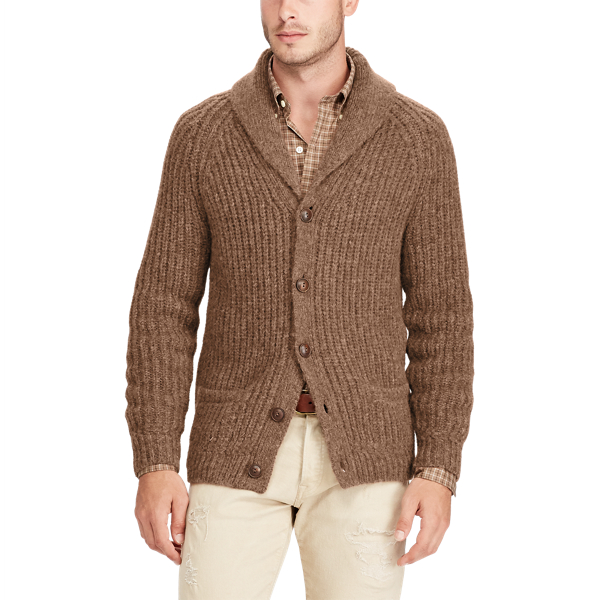 Cedar Heather Alpaca-Blend Shawl Cardigan Polo Ralph Lauren 3