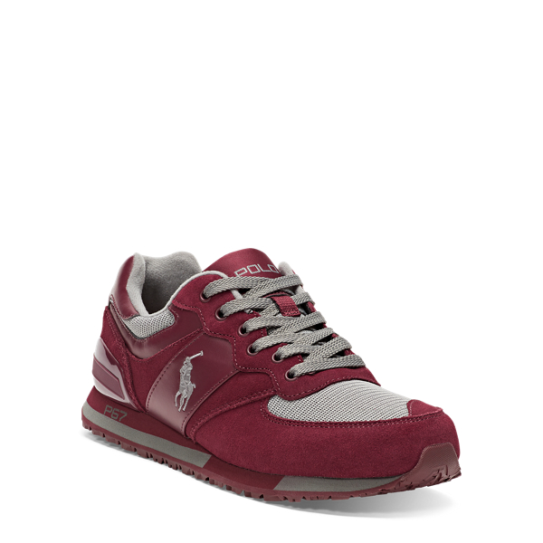 Port/Museum Grey Slaton Suede-Mesh Sneaker Polo Sport 5