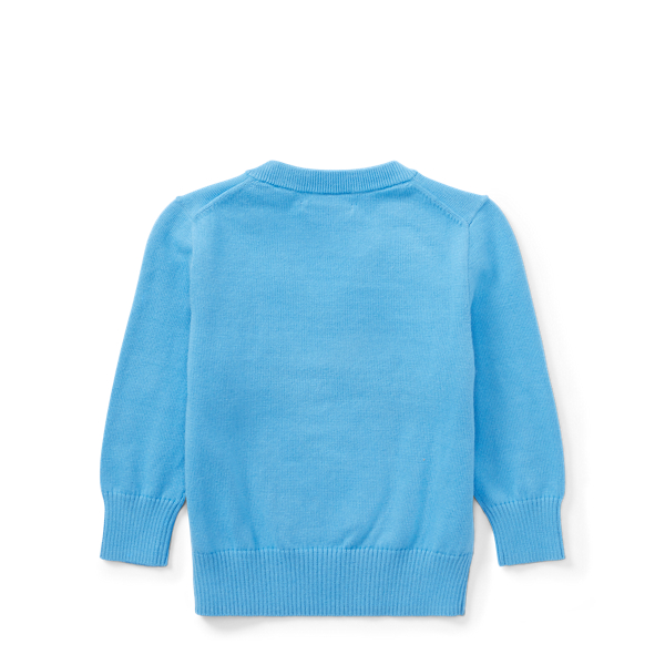 Florida Blue Cotton V-Neck Sweater Baby Boy 2