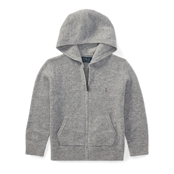 Wool-Cashmere Full-Zip Hoodie BOYS 1.5-6 YEARS 1