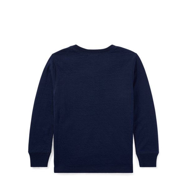 Newport Navy Cotton-Blend Henley Shirt Boys 2-7 2