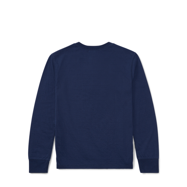 Newport Navy Cotton-Blend Henley Shirt Boys 8-20 2