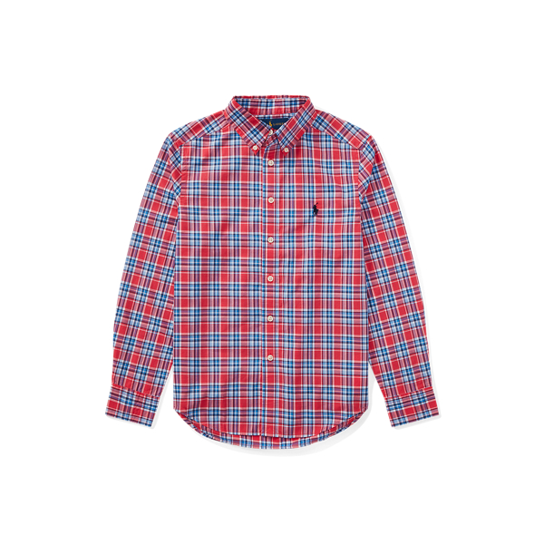 Plaid Cotton Poplin Shirt