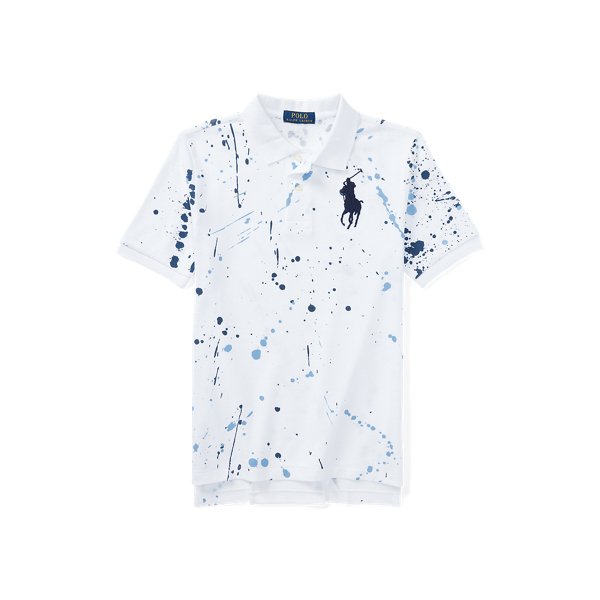 White Paint-Splattered Cotton Polo BOYS 6-14 YEARS 1