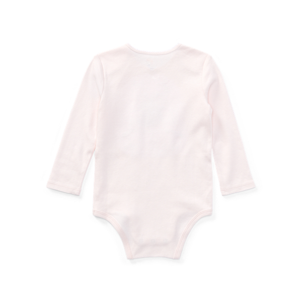 Delicate Pink Embroidered Polo Bear Bodysuit Baby Girl 2