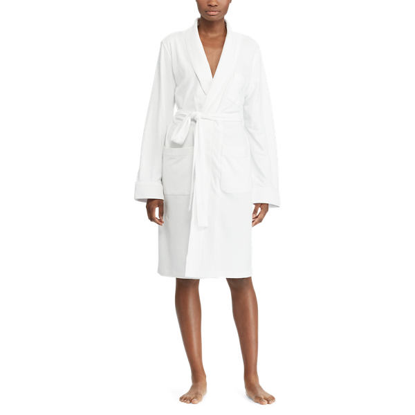 White Quilted Cotton Kimono Robe Lauren 2
