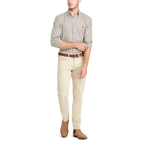 Caffe/Ivory Classic Fit Plaid Twill Shirt Polo Ralph Lauren 2