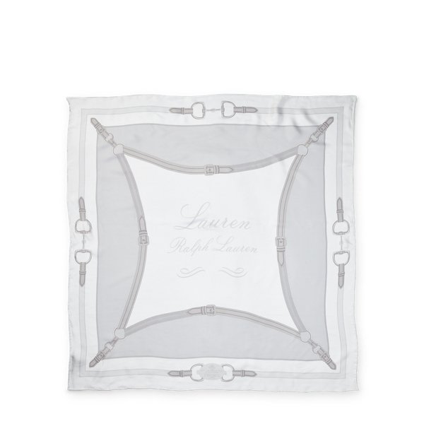 Sterling Grey Gwen Bridle-Print Silk Scarf Lauren 2