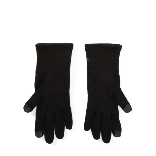 Black LRL Wool Touch Screen Gloves Lauren 2