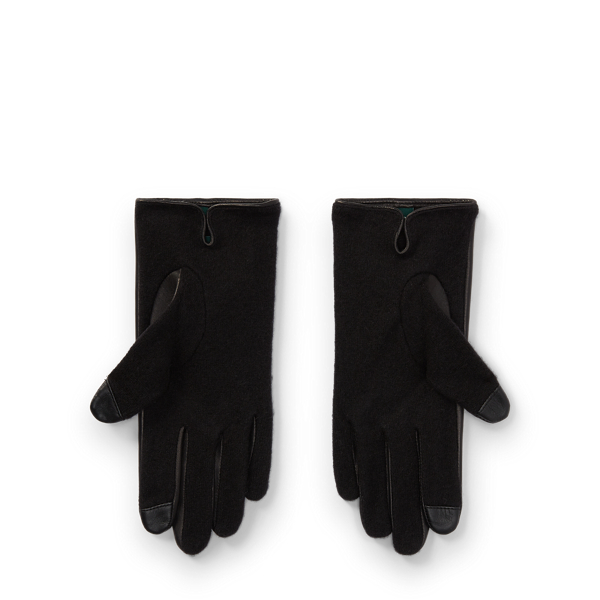 Leather-Lambswool Gloves Lauren 2