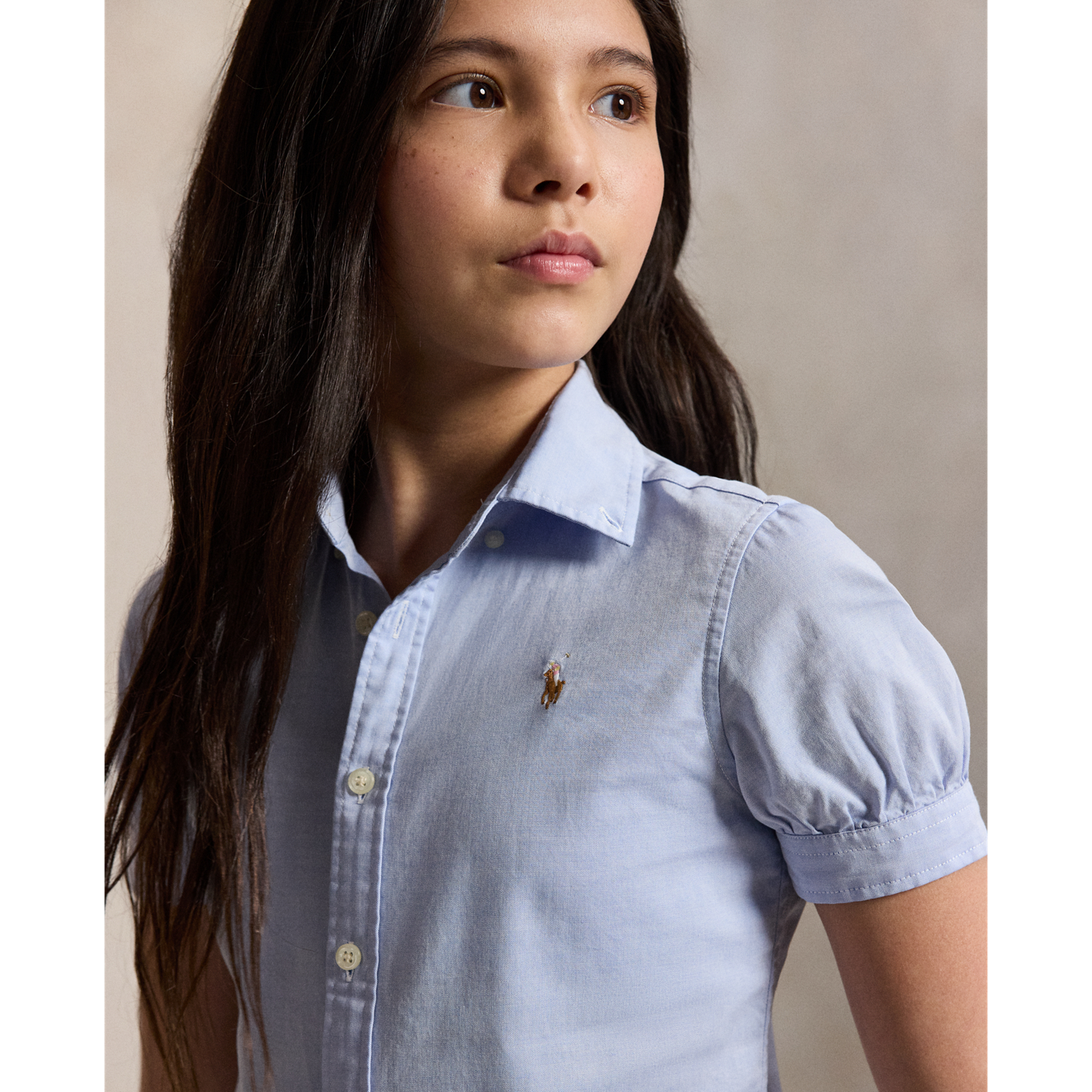 Детская рубашка Ralph Lauren Oxford, цвет: Синий — фото 3