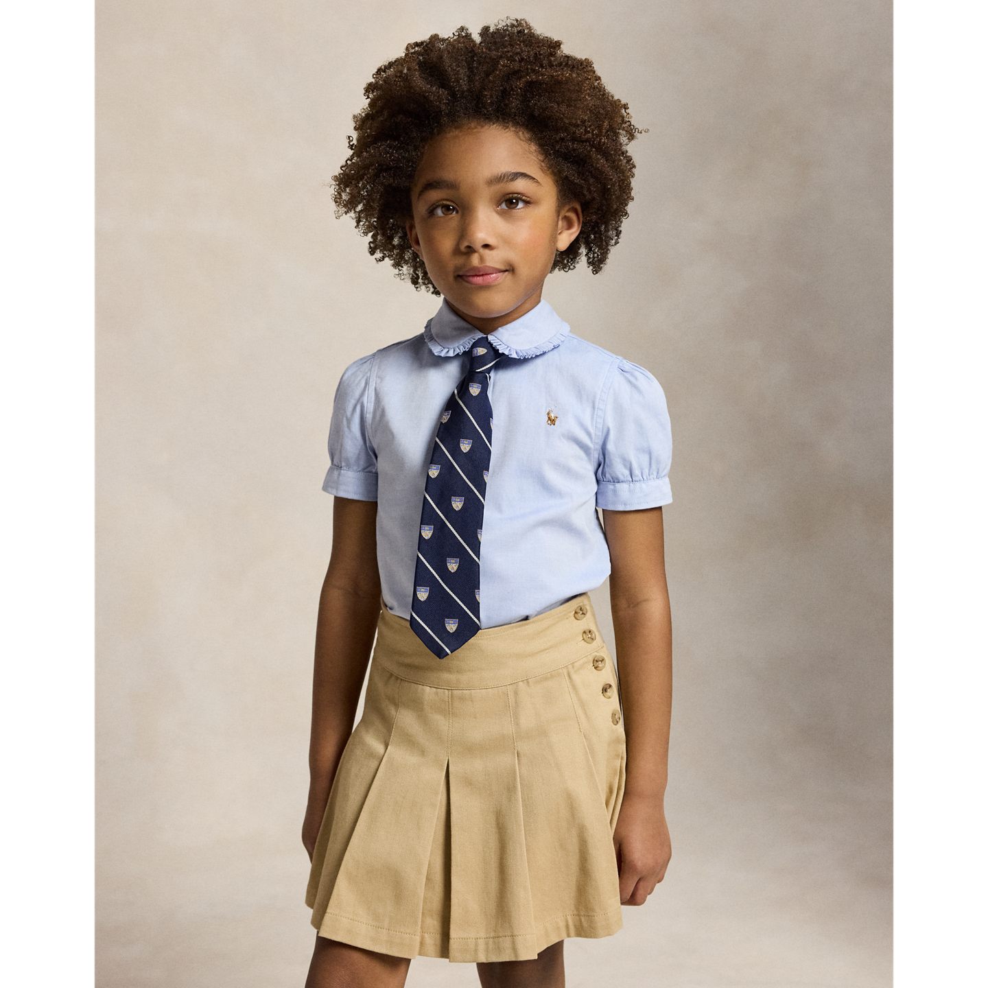 Детская рубашка Ralph Lauren Oxford, цвет: Синий — фото 4
