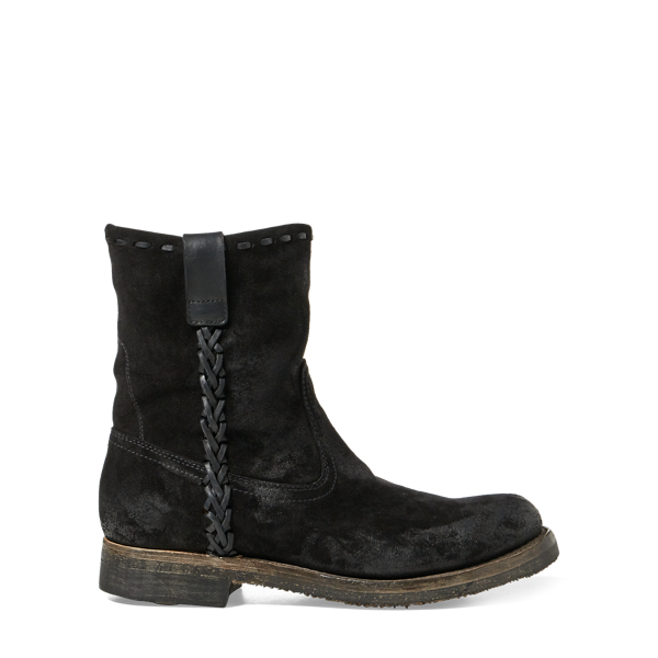 Black Jerrod Oiled Suede Roper Boot Purple Label 2