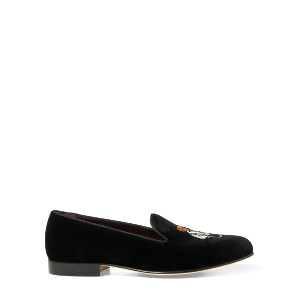 Black Alonzo Bear Velvet Slipper Purple Label 2