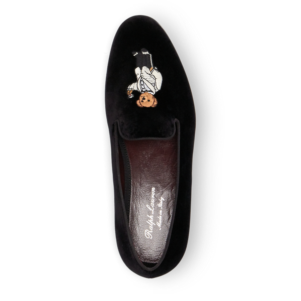 Black Alonzo Bear Velvet Slipper Purple Label 3
