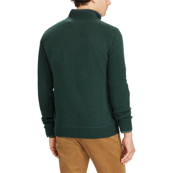 Landmark Green Heather Washable Cashmere Sweater Polo Ralph Lauren 4
