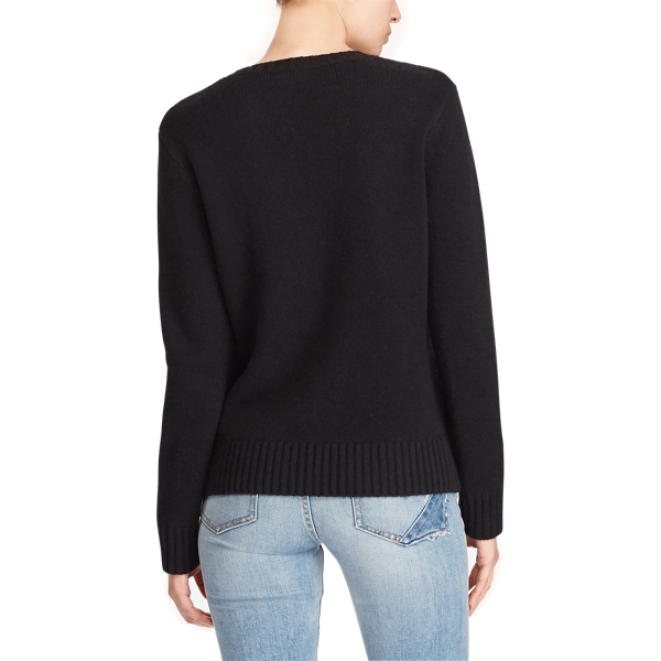 Black Tuxedo Bear Wool Sweater Polo Ralph Lauren 5