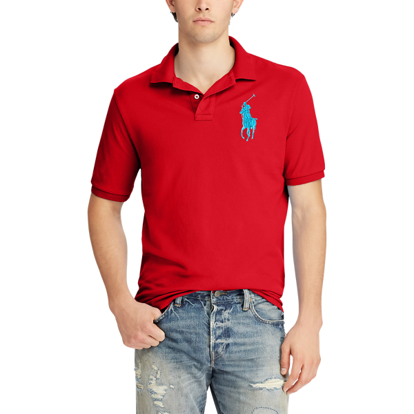 RL 2000 Red Classic Fit Mesh Polo Shirt Polo Ralph Lauren 4