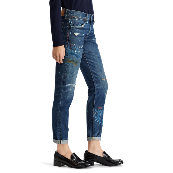 Cal&ccedil;as de ganga Slim Astor Polo Ralph Lauren em Azul 7