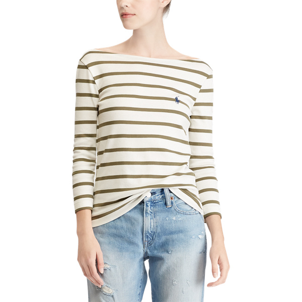 Gestreiftes T-Shirt Polo Ralph Lauren in Gr&uuml;n gestreift 4